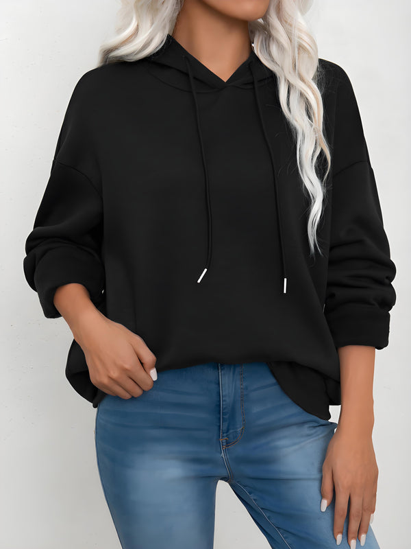 DAMEN PULLOVER | PARISER GRAFIK HOODIE OVERSIZED LOOSE FIT