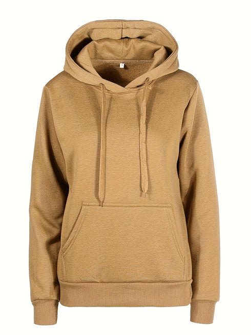 Damen Hoodie | Weicher Kapuzenpullover mit Kordelzug & Kängurutasche