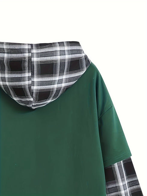 Ragnar Monogramm Hoodie Farbblockierender trendiger Pullover