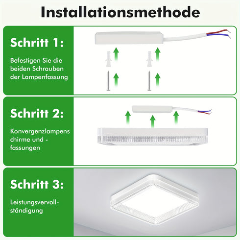 Slim-Panel LED Deckenleuchte quadratisch 18 W kaltweiß