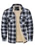 Falkorax Herren Flanell-Hemdjacke fleecegefüttert warm