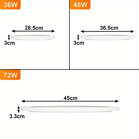 LED Panel Rund Ø 45 cm IP44 72 W Nassraum
