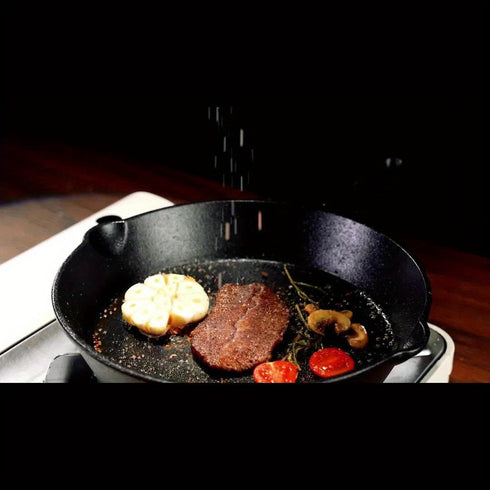 GussFeueri – 3er Set Gusseisenpfannen für Grill, Gas & Ofen | 17 cm, 21 cm, 26 cm | Für Steak, Rösti & mehr