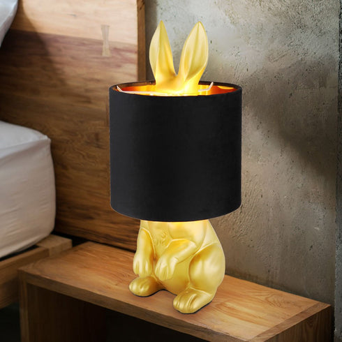 Kaninchen Tischlampe Gold | Nachtlicht für Kinderzimmer