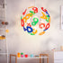 Pendelleuchte Kinderzimmer Buchstaben-Design | bunte Kugel, 14 Fassungen