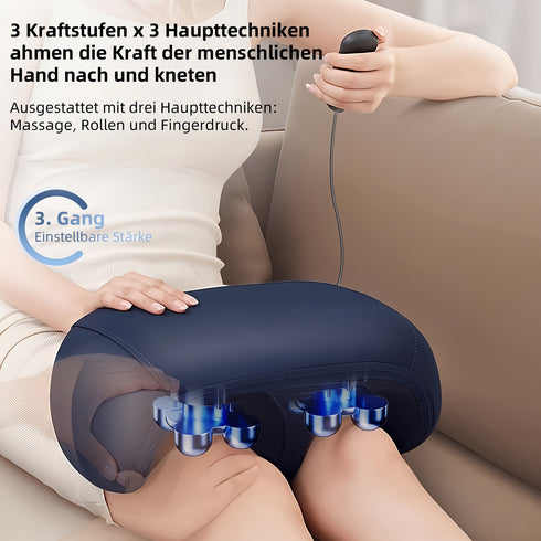 Fußmassagegerät mit Wärme | 3 Heizstufen Shiatsu & Knetmassage für Füße und Beine