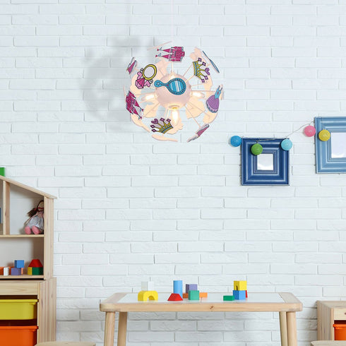 RGB LED Pendelleuchte Prinzessin | Kinderzimmer Lampe Farbwechsel und Warmweiß