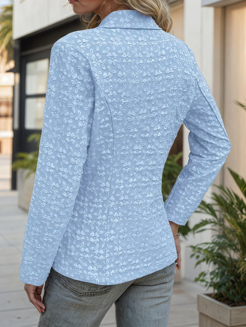 Damen Doppelreihiger Reversblazer | Eleganter Long Sleeve Blazer