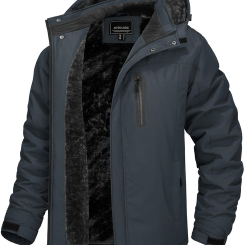 Helmarth Herren Ski- und Winterjacke – winddicht warm Kapuze