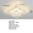 Camille LED Deckenleuchte Quadratisch Schwarz 61W | Shiraki