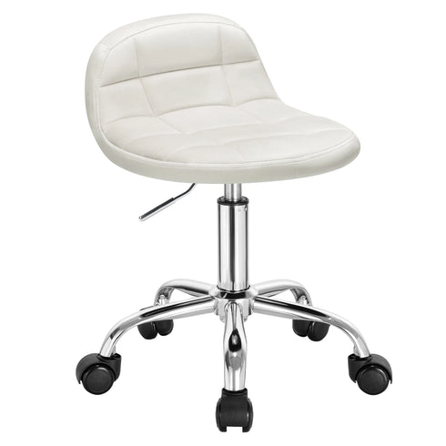 Valerio Samt-Bürohocker mit Rollen Niedriger Rückenlehne & Höhenverstellung