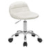 Valerio Samt-Bürohocker mit Rollen Niedriger Rückenlehne & Höhenverstellung