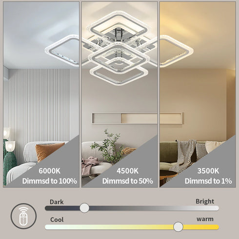 Erik LED Deckenleuchte dimmbar Aluminium Acryl | Shiraki