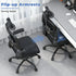 Leonardo Ergonomischer Büro-Drehstuhl mit klappbaren Armlehnen und atmungsaktiver Rückenlehne