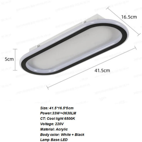 Juliette LED Deckenleuchte rechteckig 24W Weiß | Shiraki