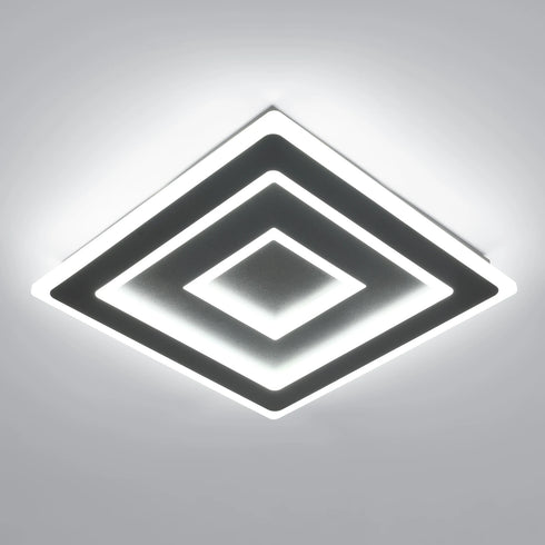 Solveig LED Deckenleuchte quadratisch Schwarz | Shiraki