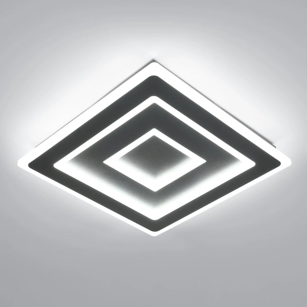 Solveig LED Deckenleuchte quadratisch Schwarz | Shiraki