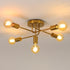 Delphine Retro Industrielle Deckenleuchte Gold 5 Lichter | Shiraki