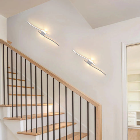 Alva LED Wandleuchte 27W Weiß Curve Design | Shiraki