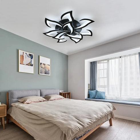 Magnus LED Deckenleuchte dimmbar Schwarz Acryl | Shiraki