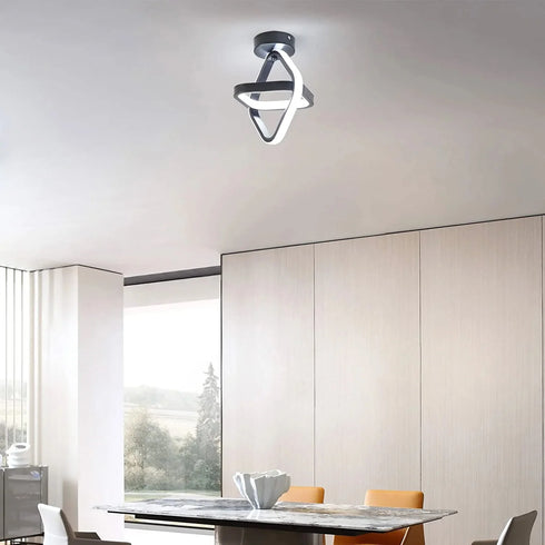 Nils LED Deckenleuchte Quadrate Schwarz | Shiraki