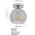Britta Mini LED Deckenleuchte Kristall Silber | Shiraki