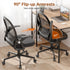 Renato Compact Mesh Bürostuhl – Ergonomischer Mittelrückenstuhl mit klappbaren Armlehnen