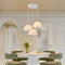 Astrid Acryl Blumen-Kronleuchte 3 lamps E27 Metall | Shiraki