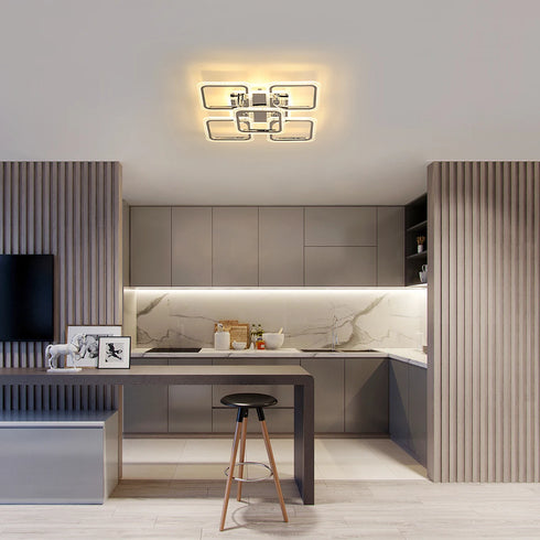 Erik LED Deckenleuchte dimmbar Aluminium Acryl | Shiraki