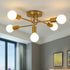 Delphine Retro Industrielle Deckenleuchte Gold 5 Lichter | Shiraki