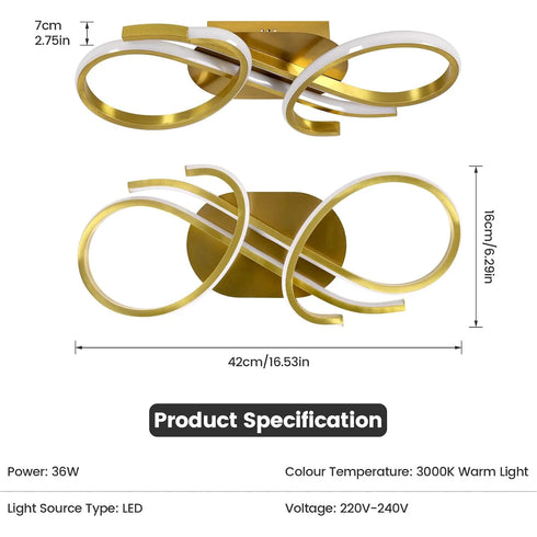 Lioré – Moderne LED-Deckenleuchte mit geometrischem Design | Shiraki