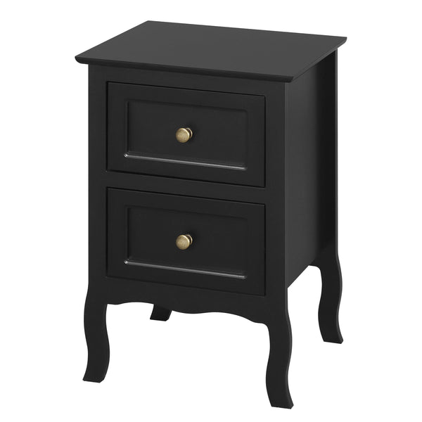 Kasumi Barocker Nachttisch mit Kommode und 2 Schubladen | Shiraki