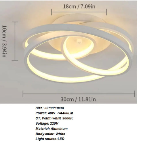 Maren LED Deckenleuchte rund 40W | Shiraki
