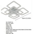 Camille LED Deckenleuchte Quadratisch Schwarz 61W | Shiraki