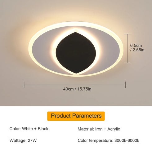 Helena LED Acryl-Deckenleuchte Dimmbar | Shiraki