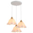 Astrid Acryl Blumen-Kronleuchte 3 lamps E27 Metall | Shiraki