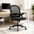 Renato Compact Mesh Bürostuhl – Ergonomischer Mittelrückenstuhl mit klappbaren Armlehnen