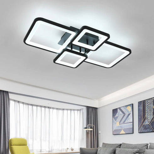 Nina LED Deckenleuchte rechteckig dimmbar 54W | Shiraki