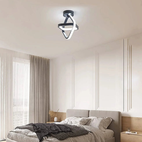 Nils LED Deckenleuchte Quadrate Schwarz | Shiraki