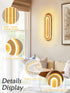 Elise LED Wandleuchte Acryl Holzoptik | Shiraki