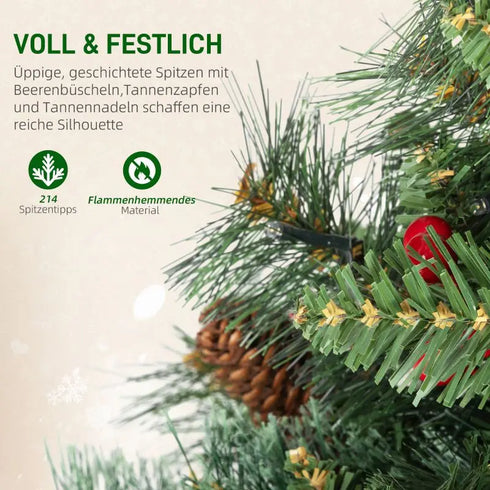 Künstlicher Weihnachtsbaum mit 100 LEDs & 8 Modi – Wohnzimmer & Party Deko