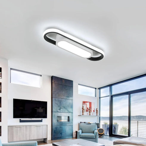 Juliette LED Deckenleuchte rechteckig 24W Weiß | Shiraki