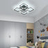 Camille LED Deckenleuchte Quadratisch Schwarz 61W | Shiraki