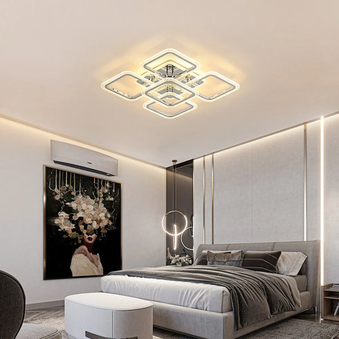 Erik LED Deckenleuchte dimmbar Aluminium Acryl | Shiraki