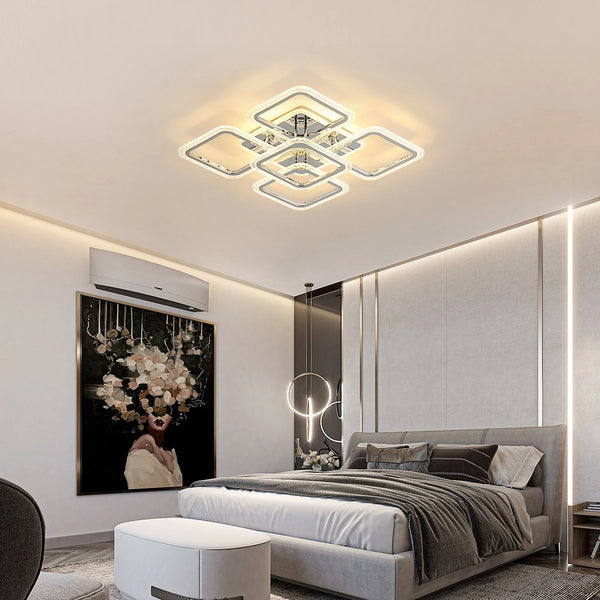 Erik LED Deckenleuchte dimmbar Aluminium Acryl | Shiraki