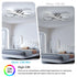 Asta LED Deckenleuchte geometrisch Silber 36W | Shiraki