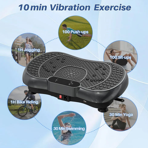 Vibrationsplatte 99 Intensitätsstufen Fitnessgerät für Zuhause