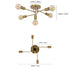 Delphine Retro Industrielle Deckenleuchte Gold 5 Lichter | Shiraki
