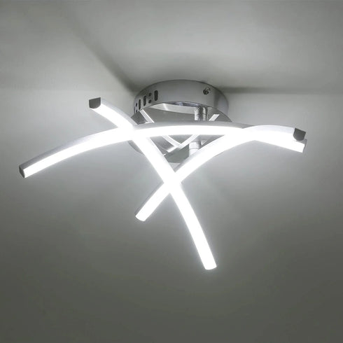 Solveig LED Deckenleuchte Gabel-Design Coolweiß | Shiraki