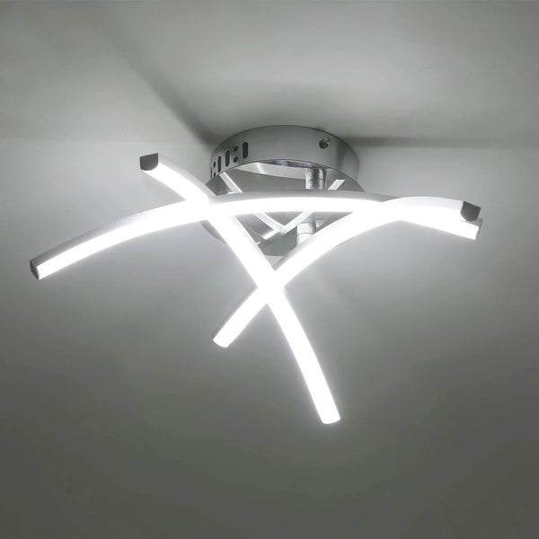 Solveig LED Deckenleuchte Gabel-Design Coolweiß | Shiraki